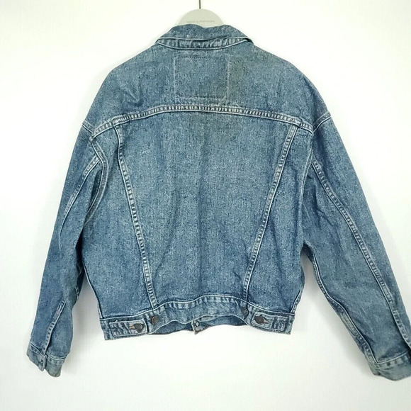 Vintage Levis Big E Type 3 Denim Trucker Jean Jacket Med Made in USA Medium Wash - Picture 2 of 16